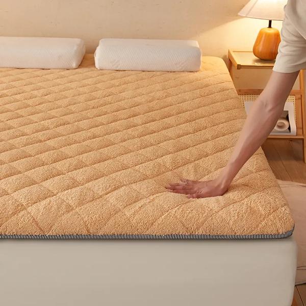 WTEMPO Pluszowy Miękki Materac Wełna Jagnięca Polar Domowy Pojedynczy/podwójny Materac do Łóżka Pogrubiony Zimowy Materac Kołdry do Domu Szkolnego