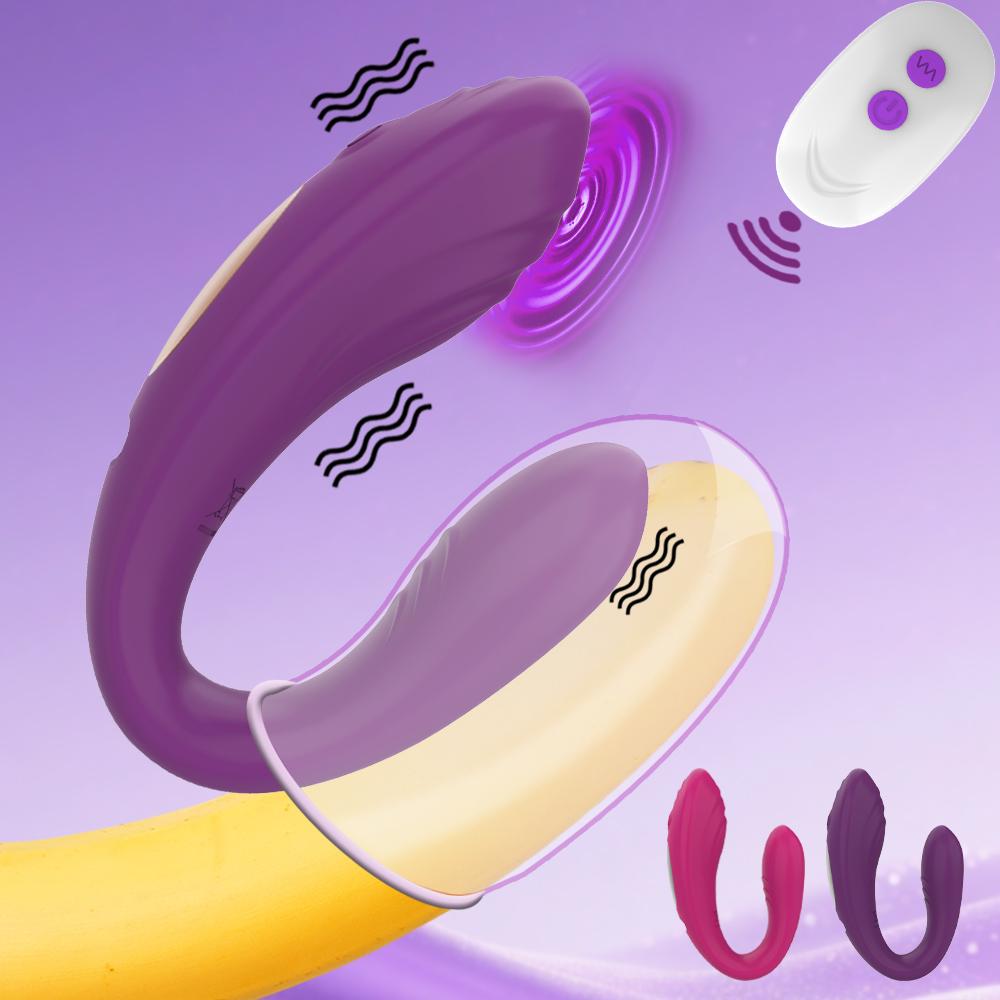 Vibratore a Controllo Remoto Vibratore a U per Donna Stimolazione del Clitoride Punto G Massaggio Vaginale Masturbazione Femminile Giocattoli Sessuali per Donne
