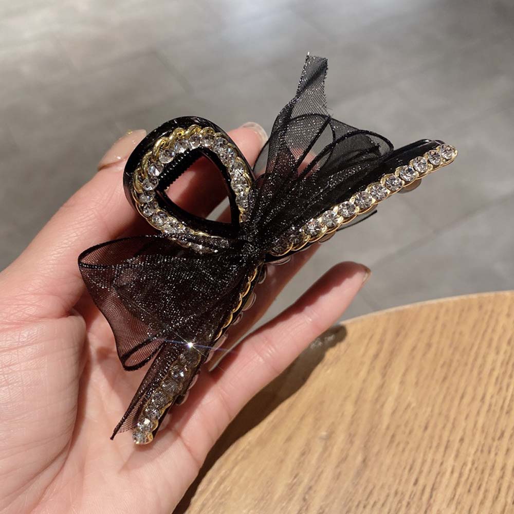 Girls Wild Net Yarn Korean Bow Knot Hair Clip Hair Claw Grab Clip Hair Accessories