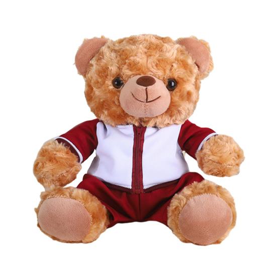 Plyšový medvídek absolvent 2025 s talárem, čepicí a střapcem, roztomilý hnědý absolvent