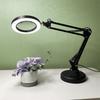 Practical Metal Desktop LED Lamp Long Arm Folding Reading Lamp Flexible 10 Dimming Modes Eye Protection Lamp Nail Manicure Table