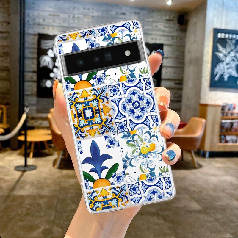 

Средиземноморский лимон для Google Pixel 8 7 6 Pro 6A 5 4 5A 4A 3A XL 5G Чехол для телефона Силиконовый Противоударный Мягкий ТПУ Прозрачная Крышка Pixel 5