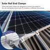 10PCS Solar Mount Z Bracket Aluminum Alloy Pressing Block PV Panel Rail End Grounding Clamps