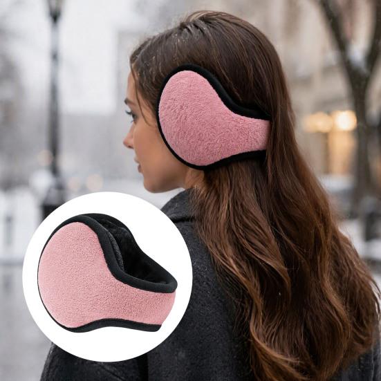 Cozy Polar Fleece Ear Warmers Foldable Winter Muffs for Men Women, Warm Warmers, Cold Weather Protection Gear Portable Outdoor Covers Running,