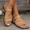 Flat-bottomed Sandals and Slippers Women 2025 Retro Casual All-match Beach Fashion Roman Sandals and Slippers Women's Trend