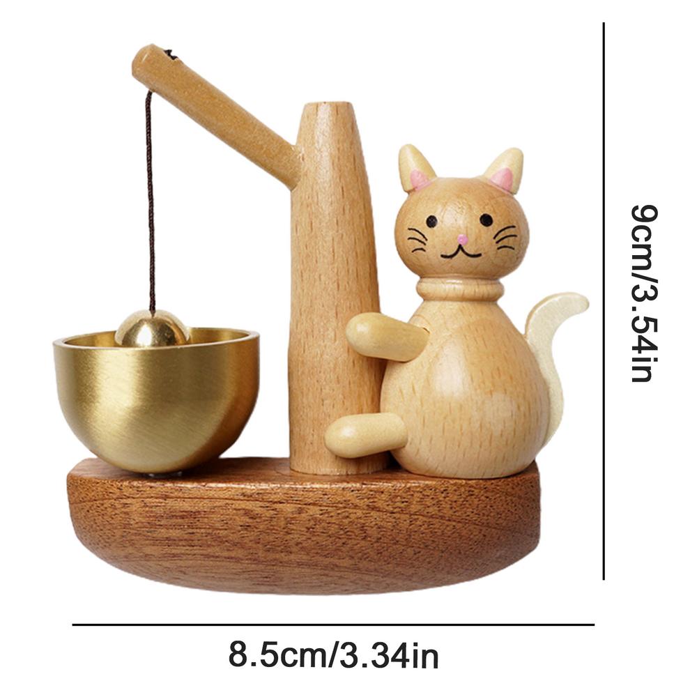 

Колокольчик для открытия двери Магнитный колокольчик для двери с кошкой-рыбаком Игривый колокольчик с кошкой-рыбаком Магнитный деревянный дверной звонок для дома