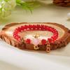 Chinese Style 2025 Snake Year Beads Bracelet For Women And Men Lucky Red Handwoven Rope Bracelet New Year Party Jewelry Gifts