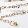 Women O Ring Hoop Chain Belts Fashionable Elegant Alloy Waist Belt Links Dress Decoration