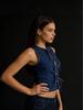 Women's Tie-Dye Lace-Up Sleeveless Denim Vest