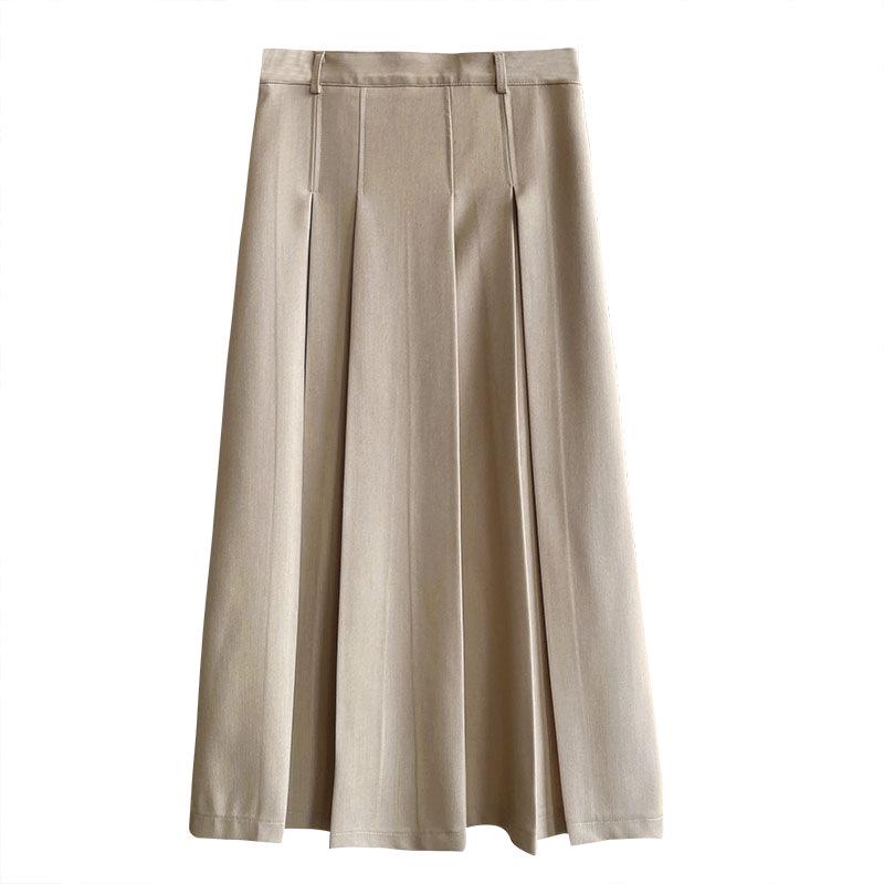 Spring Korean-Style High-End A-Line Pleated Midi Skirt Suit - Juzhi 2551-1