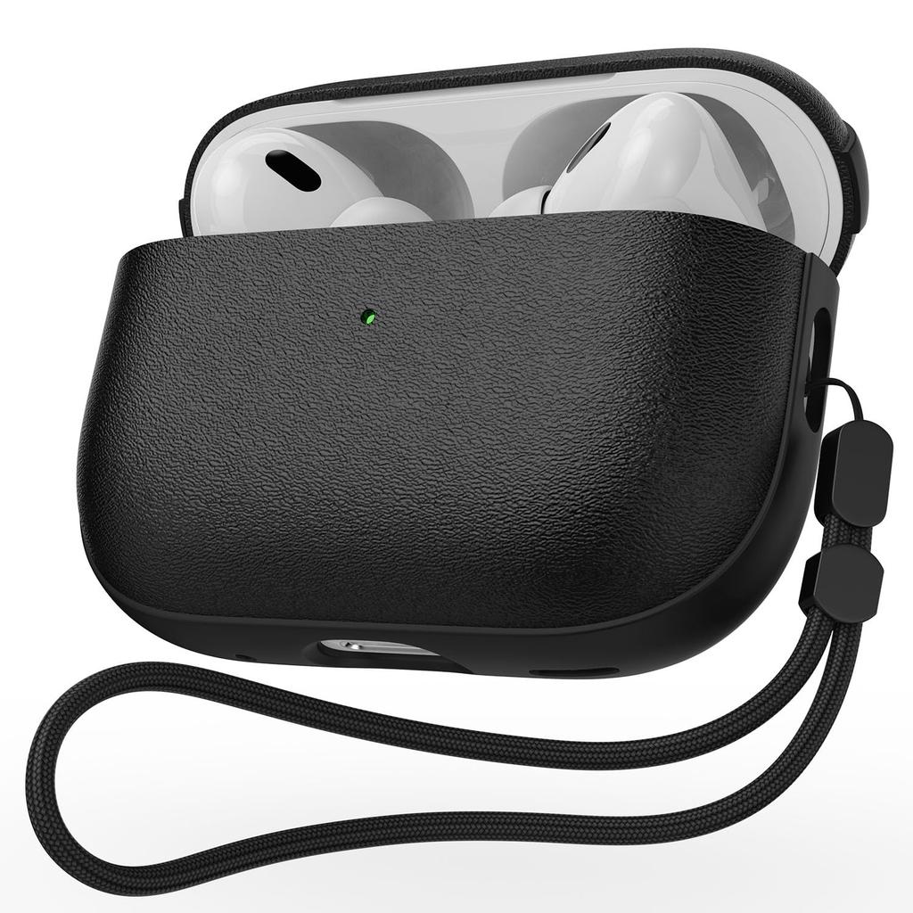 Nouveau Étui pour écouteurs AirPods Pro 3 Texture cuir Pour AirPods Pro 3ème génération Étui de protection avec cordon pour AirPods Pro3
