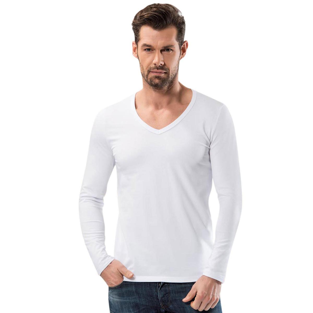 

Футболка Kalip с V-образным вырезом и длинными рукавами 1166