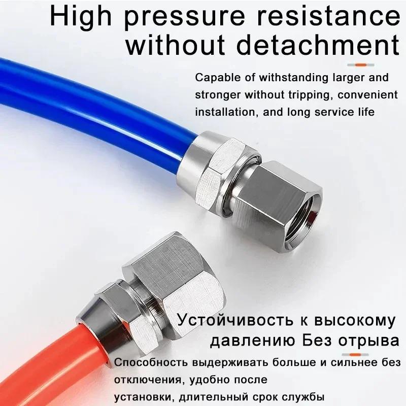 Pneumatic Hose Fittings Quick Screw Connector Copper Nickel Plating PF 6 8 10mm Fast Twist Joint Female Thread 1/8 1/4 3/8 1/2