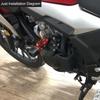 Honda CBR500R 19-22 Engine Guard: Modified Motorcycle Anti-Fall Bar.