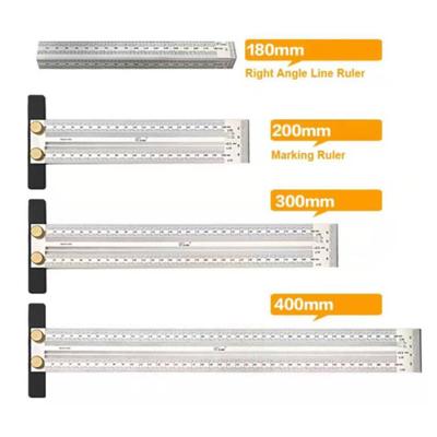 Aluminum Alloy Scriber Tools High-Precision T Type Square Ruler Woodworking