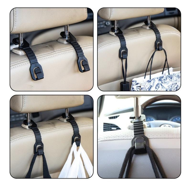 4Pcs Car Creative Multi-Functional Seat Back Hook for Hanging Bags, Umbrellas, Drinks, and Other Items