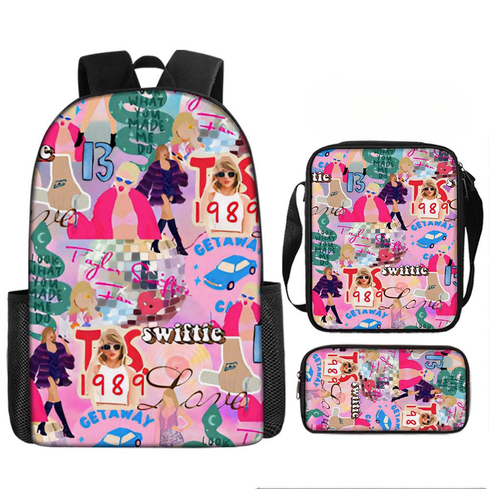 Taylorswift Taylor Swift Elementary School Bag Children'S Cartoon Backpack Anime Backpack Satchel