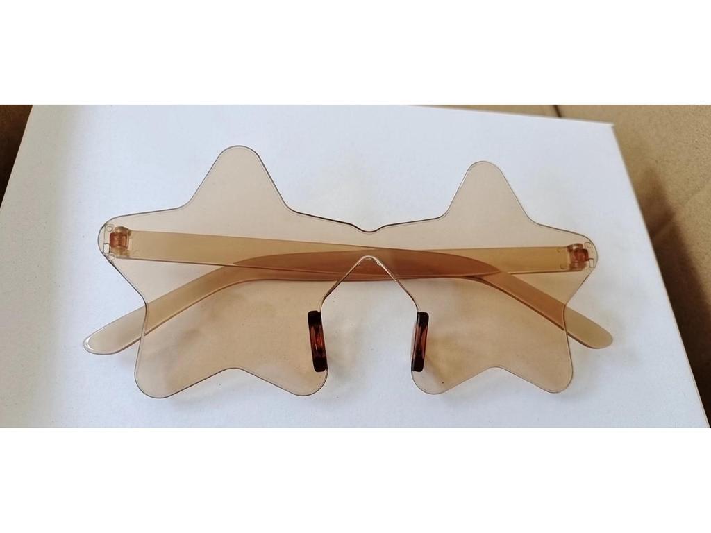 Trendy Multi-Color Star Frameless Sunglasses for Parties & Beach