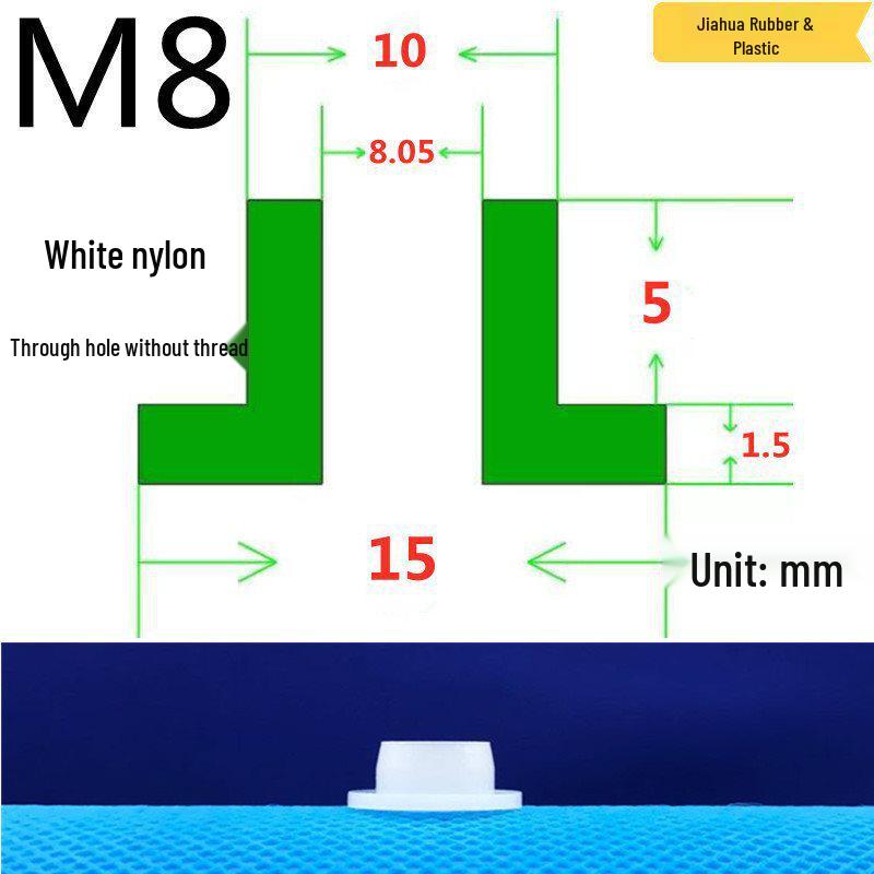 T-förmige Nylon-Dichtungsscheibe M3-M35 Gewinde Isolierabstandshalter