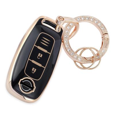 YANMW Key Case, Key Cover, Key Holder, Smart Key Case, TPU, Cute, Gold Black, Gold Black