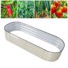 Raised Garden Bed Steel   Outdoor Planter Box with Open Bottom for Vegetables Fruits Flowers