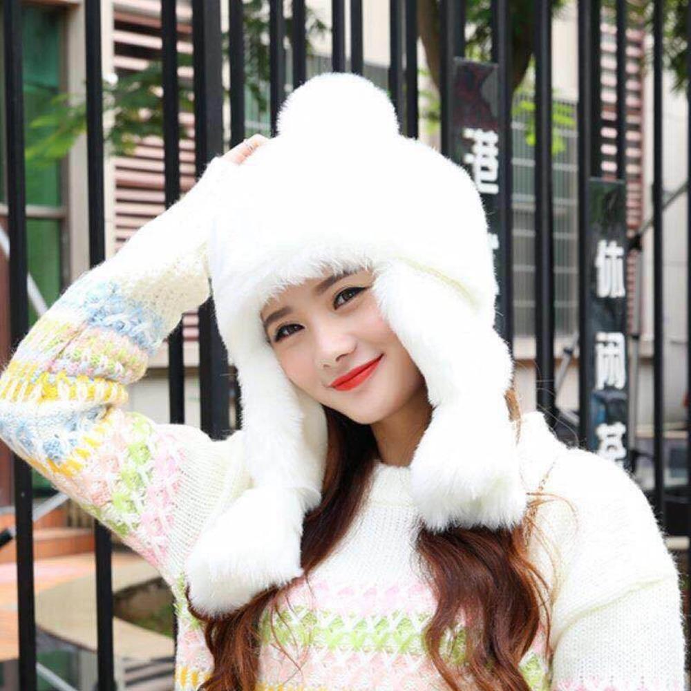 Μογγολική Πριγκιπική Κάπαλο Λέι Φενγκ Χειμερινό Σκι Μόδα Ανθεκτικό στο Κρύο Ζεστό Παχύ Προστασία Αυτιών Απομίμηση Γούνας Κουνελιού Εθνικό Στυλ Γυναικείο Καπέλο