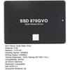 870 QVO SATA III 2.5-inch SSD R/W Speed Up To 545MB/s 530MB/s 1/2/4TB Internal Solid State Drive Compatible with PC Computer Desktop Laptop