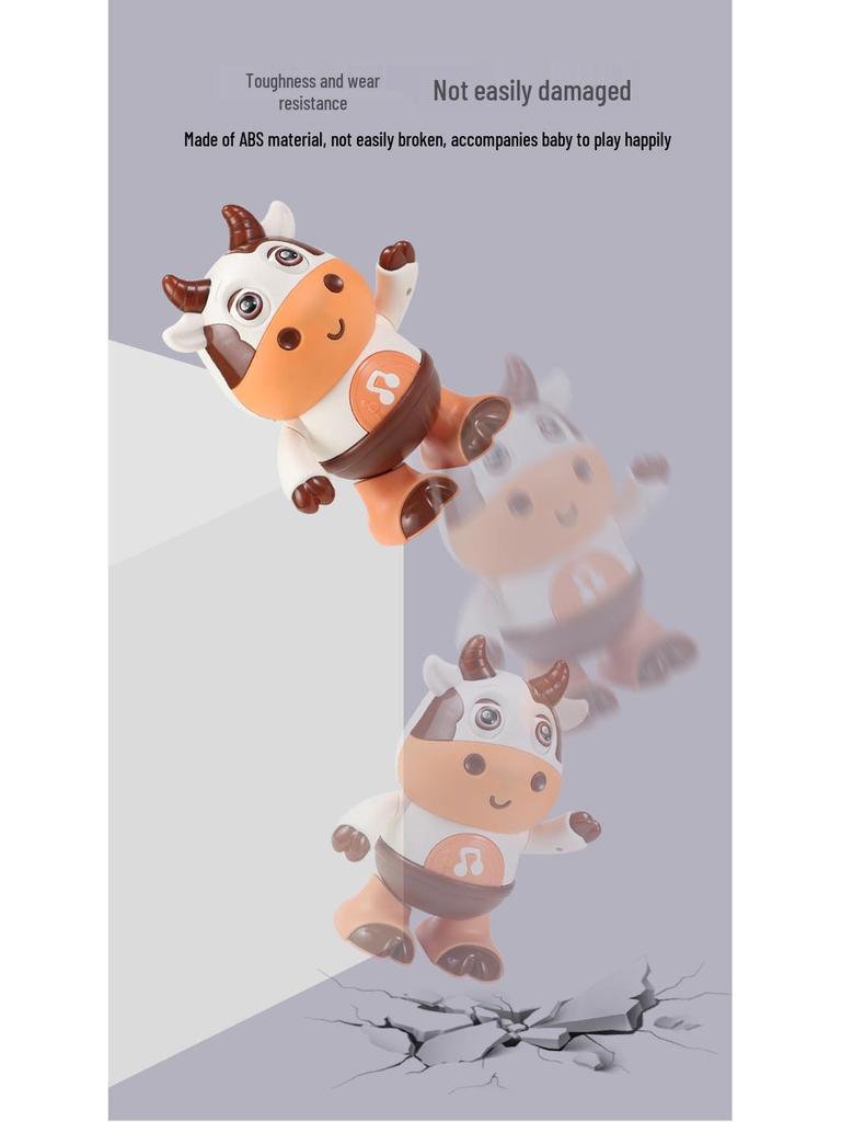 Adorable Singing and Dancing Cow Robot with Lights - Children's Electric Toy