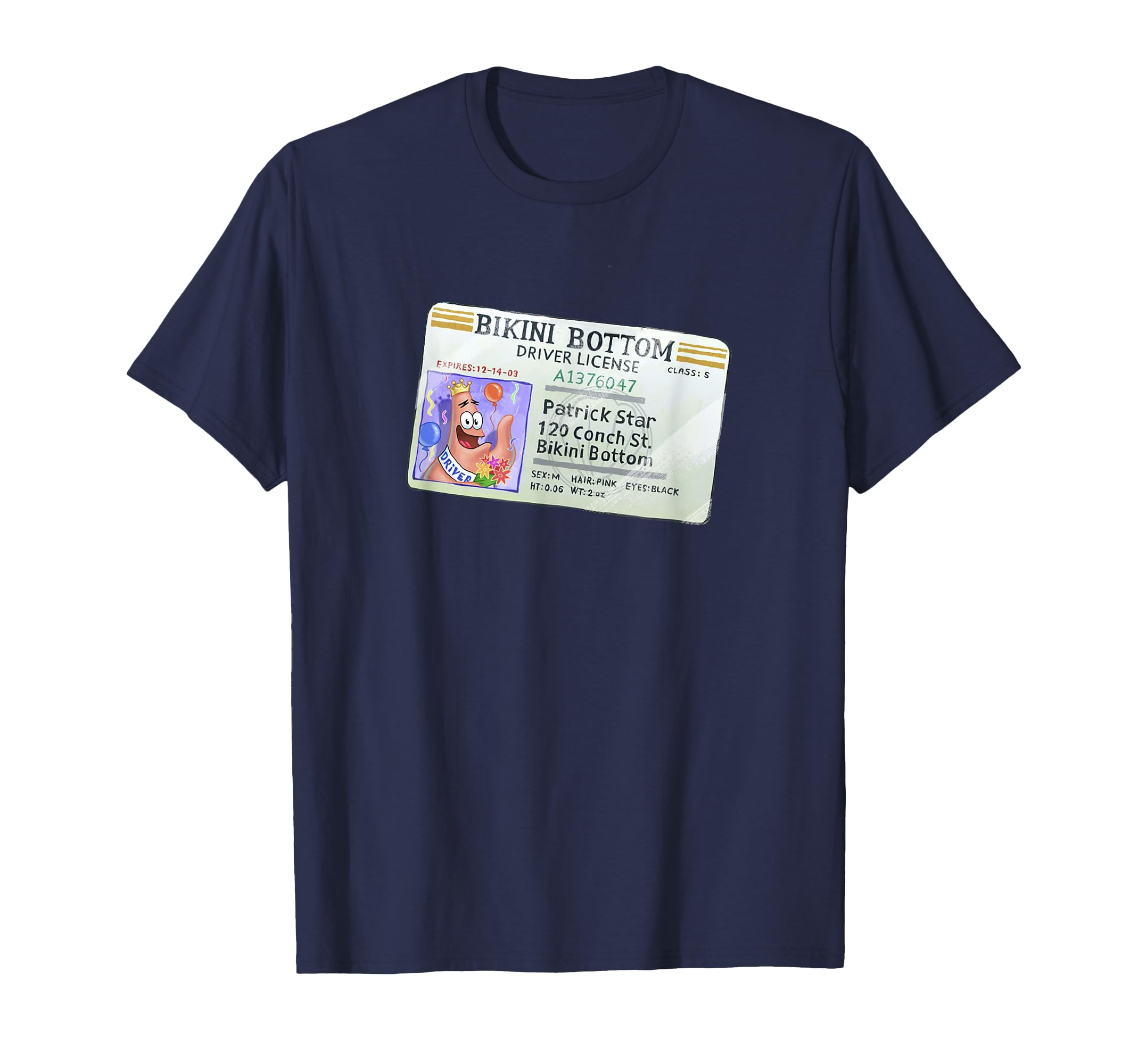 

Spongebob Squarepants Patrick Star Driver s License T-Shirt