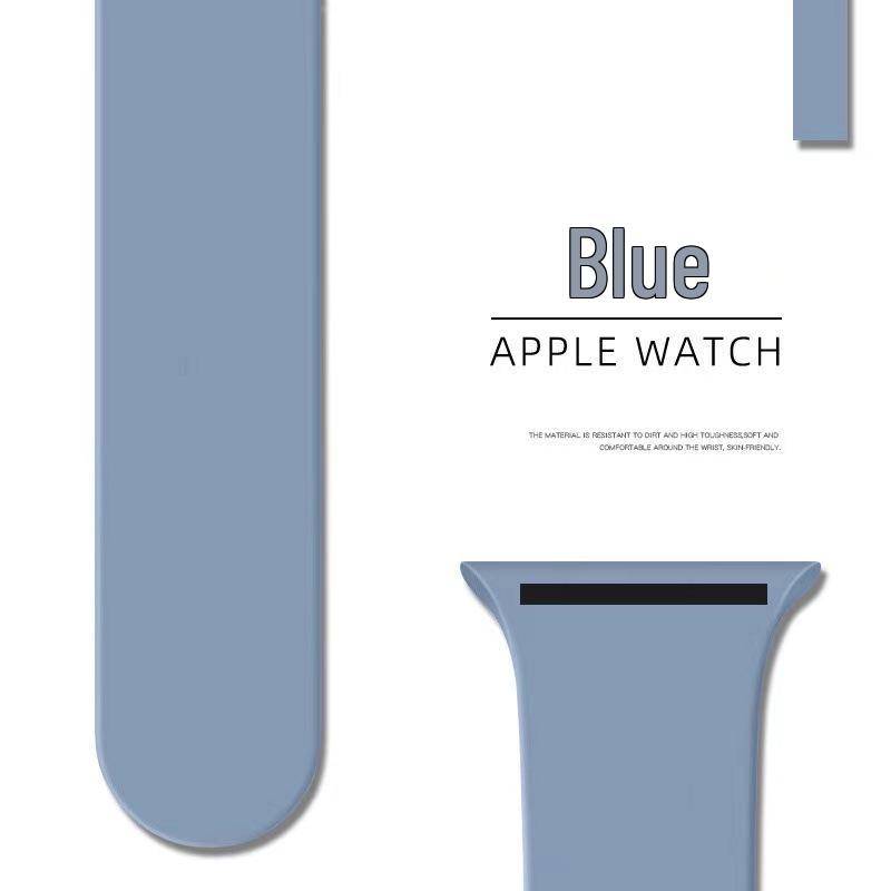 Apple Classic Solid Silicone Strap for iWatch 9/Ultra – Durable Solid Color Band
