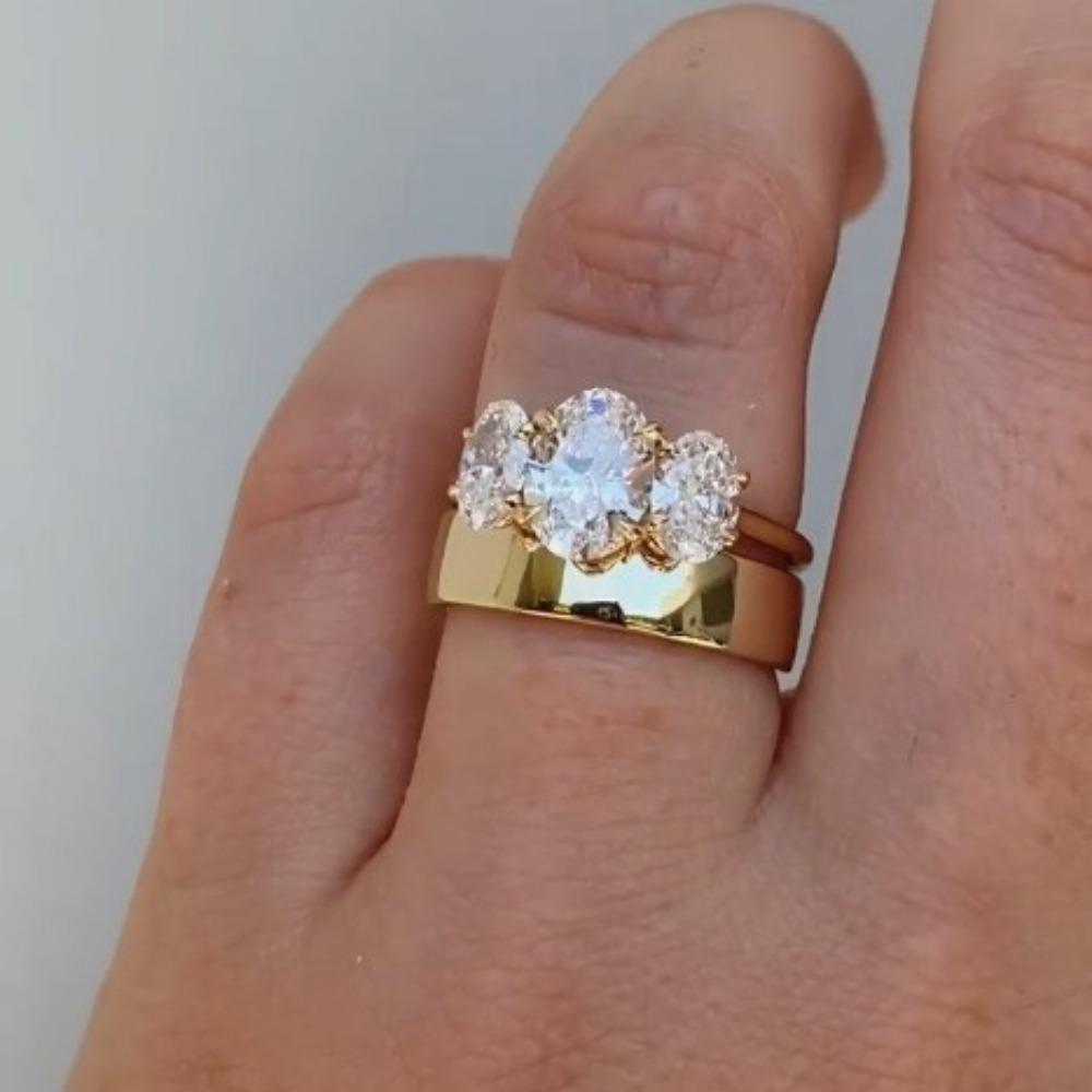 Nádherné Luxusní Prsteny pro Ženy Svatba Zásnubní Doplňky Unikátní Dámský Prsten Módní Šperky Dárky