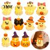Cute Pumpkin Ghost Decor Halloween Ghost/Pumpkin LED Night Light for Desktop Decoration, Battery Home Store Window Display Operated Nursery with Warm