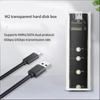 Two Protocols Solid Disk Case Clear USB3.2 USB C 10Gbps PCIE  Solid Disk External Enclosure for 2230-2280 Hard Disk Box