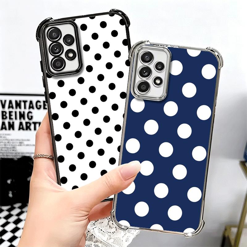 Polka Dots Art Fashion Desgin Soft Phone Case For Samsung A17 A27 A07 A37 A57 A16 A56 A15 A55 A14 A54 A13 A53 A26 A36 A25 A35 A2