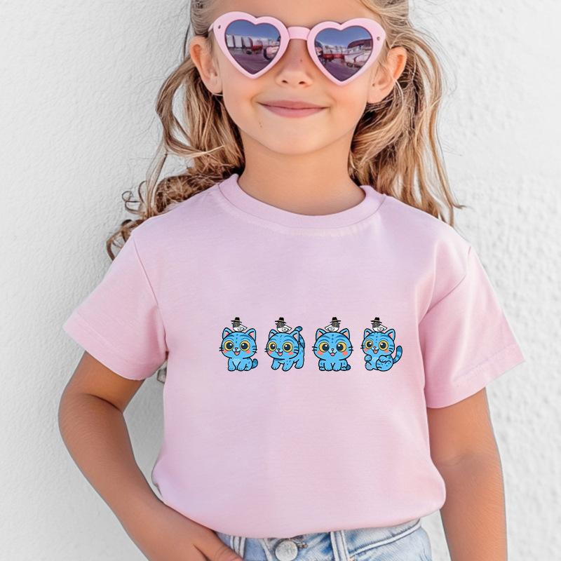 Kpop Korean Wave Witch Hunt printed T-shirt short sleeved children's clothing