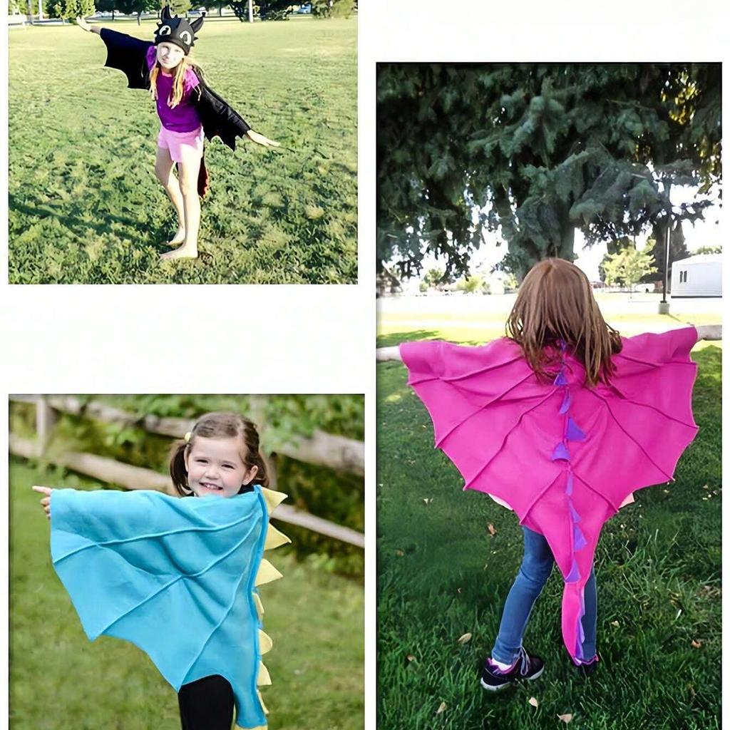 Christmas/Halloween Party Costume Cloak, Hat, Mask Dinosaur Element, Children Festival Performance Shawl Outfit, Holiday Party Cosplay Costume