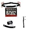 Centură de talie pentru număr de cursă, suport pentru bib pentru triatlon, maraton, ciclism, cu motor cu 6 bucle de gel, accesorii sportive de fitness