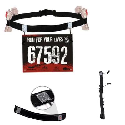 Cinturón con número para correr, riñonera para correr, porta dorsales para triatlón, maratón, ciclismo, motor con 6 presillas de gel, accesorios deportivos para fitness