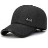 Casual Baseball Cap Winter Men's Dad Grandpa Outdoor Windproof Ear Protector Cap Fleece Thick Cotton Cap