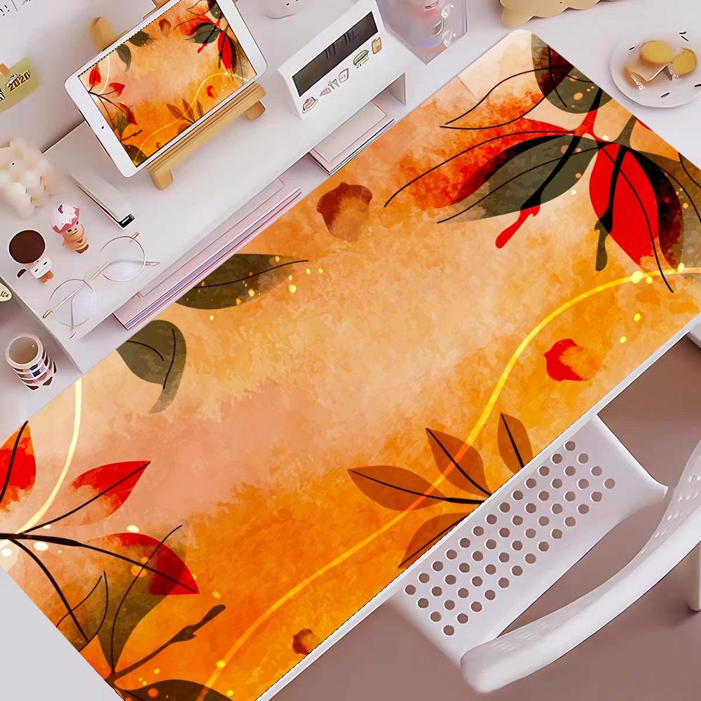 Bohemian Style Plants Mouse Pad Gaming Mouse Pad Mouse Pad with Edges and NonSlip Rubber Base Extended Mouse Pad Desk Mat