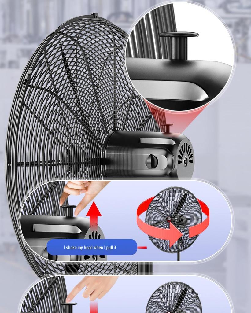 High Power Industrial Fan: Floor, Wall, Exhaust Options for Large Airflow & Formaldehyde Removal