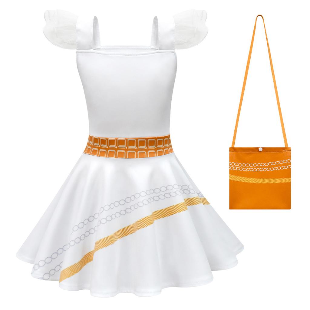 Dětské Dívčí Ležérní Roztomilé Kreslené Vzorované Vesta Bez Rukávů Šaty Tanec Cosplay Oblečení