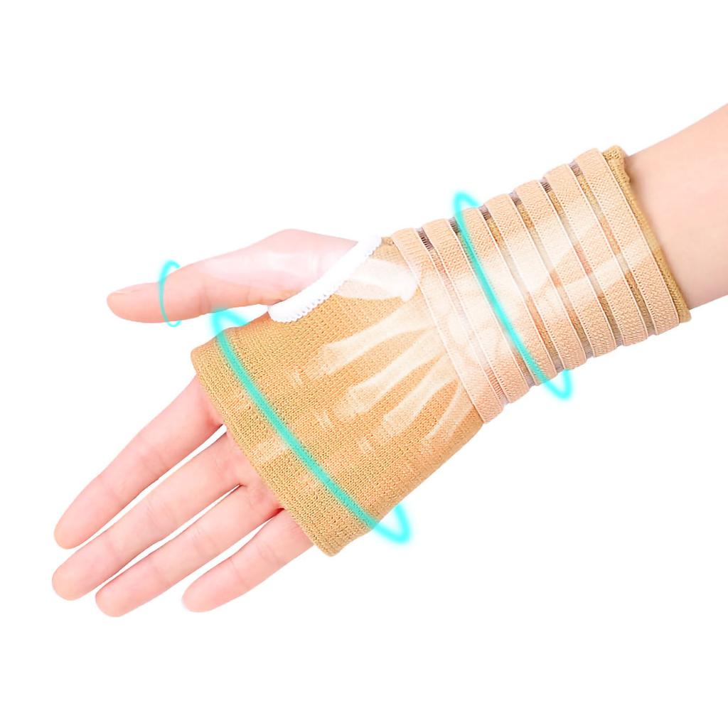 Protector de Palma Tejido Ajuste Buena Fijación Transpirable Suave Muñequera Tejida para Ciclismo Escalada Fitness Color Piel