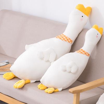 Lovely White Goose Duck Plush Toys Cartoon Lying Goose Animal Dolls Stuffed Soft Sleeping Pillow for Baby Birthday Gifts