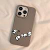 17AIR Interacting Pandas Phone Case For iPhone 14 15 16E Plus Pro X XR XS 16E iPhone 11 12 13 Pro Max Candy Color Lichee Pattern
