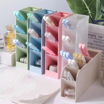 Ins Korea Desktop Pens Brush Organizer Stationery Holder Divider Organizer School Supplies