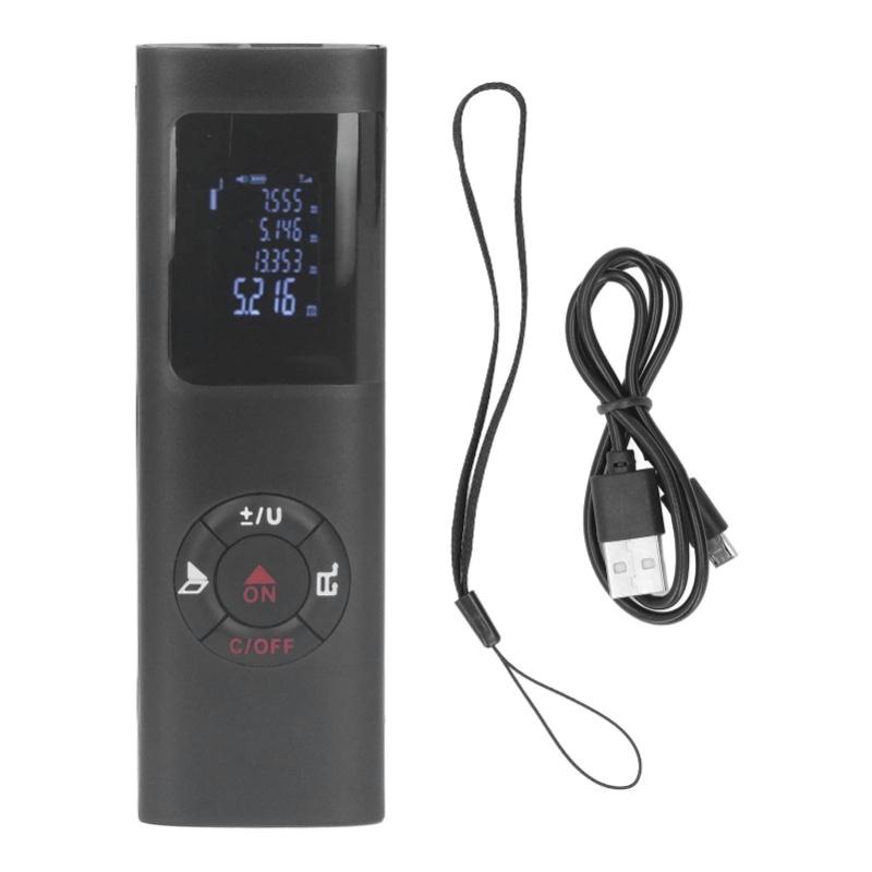 Laser Measure Rechargeable Distance Meter 60m Digital Display Tool For Construction Measurement