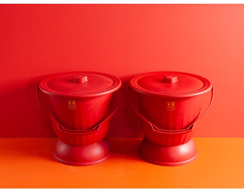Red Wedding & Housewarming Joy Buckets - Large Plastic Pair in Vibrant Red