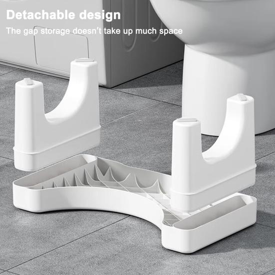 Stołek Toaletowy Pomoc do Kucania Zaparcia Hemoroidy Ulga Antypoślizgowy Stołek Schodkowy Łazienkowy Akcesorium Łazienkowe