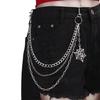 Punk Side Chain Trendsetting Halloween Cobweb Pant Jewelry Layered Body Chain Trousers Street Clothing Accessories